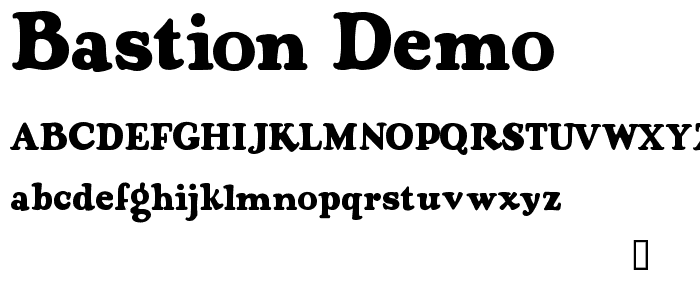 Bastion Demo font